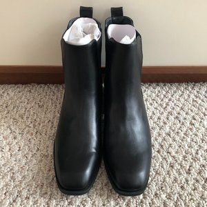 Faux Leather Chelsea Boots